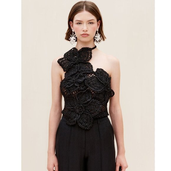 CULT GAIA NAZANIN CROCHET TOP. SIZE S NEW - Picture 9 of 11